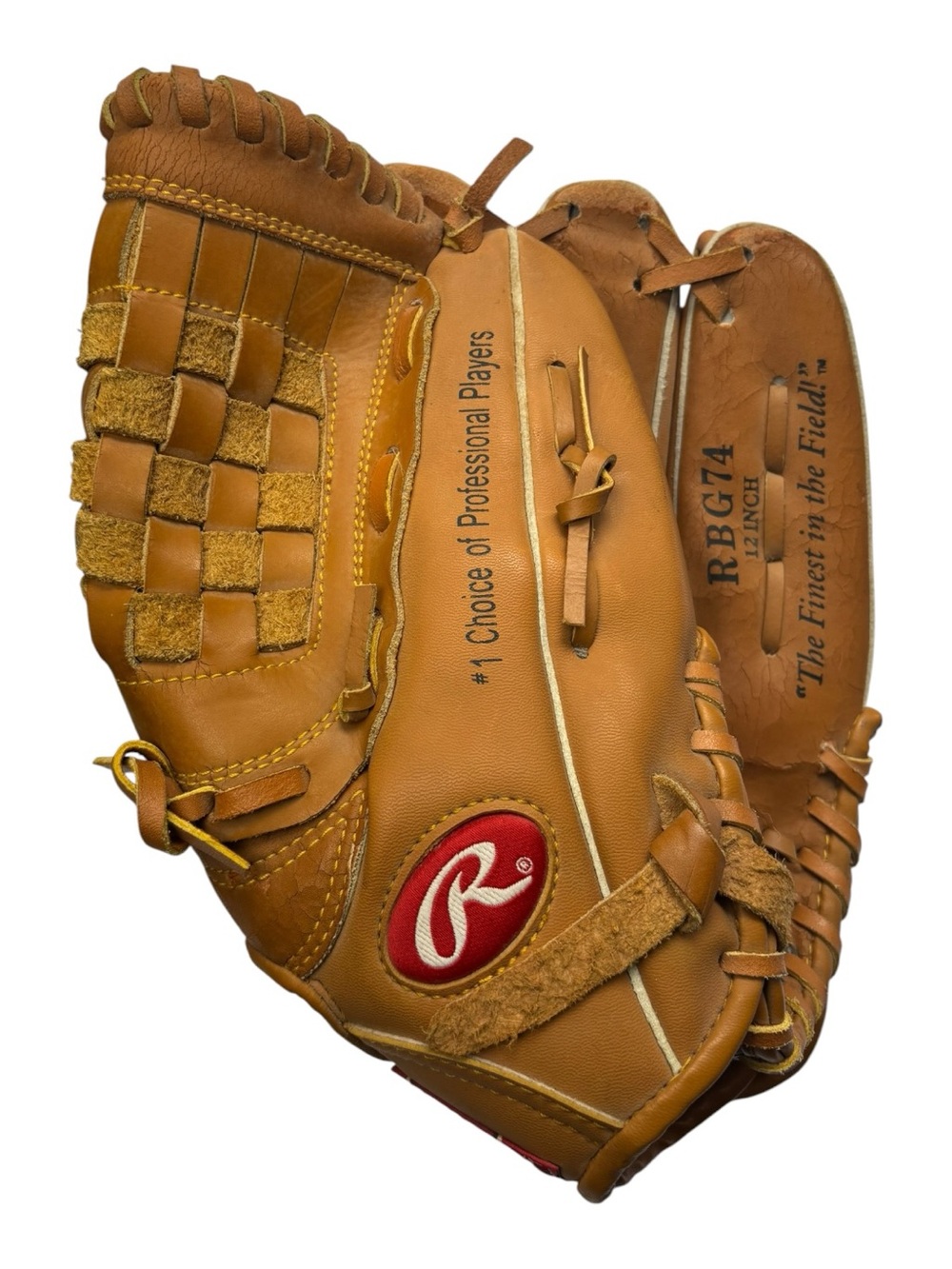 Rawlings Derek Jeter RBG74 Tan and Red Leather Baseball Glove 12” Right Hand